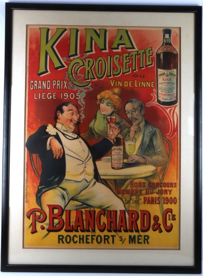1905 QUINQUINA APERTIF FRENCH WINE POSTER