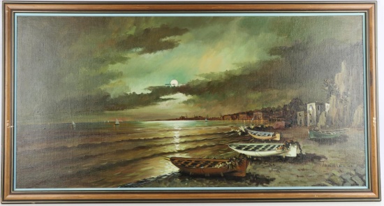 MID CENTURY ITALIAN COAST PAINTING BY TORRIELLI