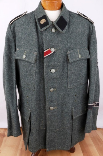 WWII GERMAN REICH WAFFEN-SS TOTENKOPF TUNIC COAT