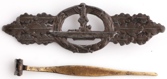 WWII GERMAN REICH KRIEGSMARINE U-BOAT FRONT CLASP