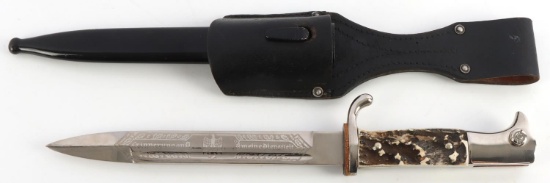 WWII GERMAN K98 PANZER ETCHED PARADE BAYONET