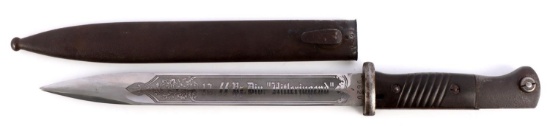 WWII GERMAN HITLERJUGEND ETCHED MATCHING BAYONET
