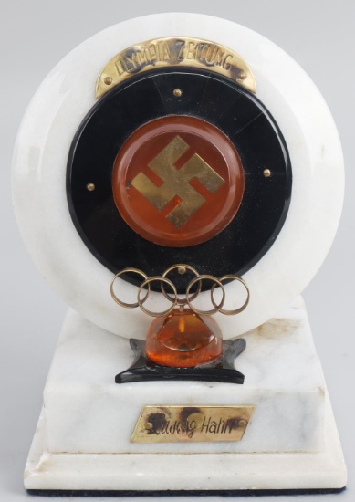 WWII GERMAN REICH 1936 OLYMPICS DESK ORNAMENT