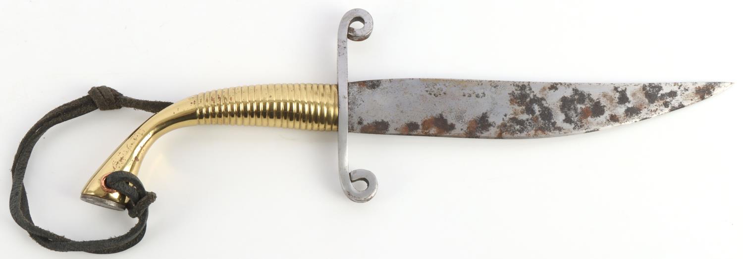 Original British WWII Custom Brass Knuckle Duster Trench Spike Knife –  International Military Antiques