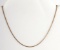 18K YELLOW GOLD CURB  LINK THIN CHAIN NECKLACE 18