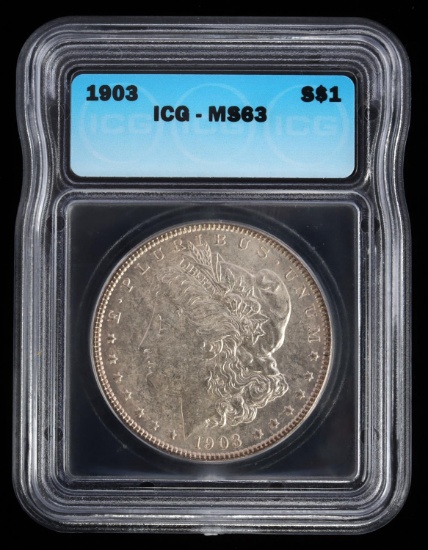 1903 MORGAN DOLLAR GRADED MS 63 SILVER COIN