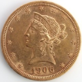 1906 D GOLD LIBERTY EAGLE UNCIRCULATED COIN