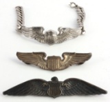 WWII USAAF PILOT INSTRUCTOR WINGS & BRACELET