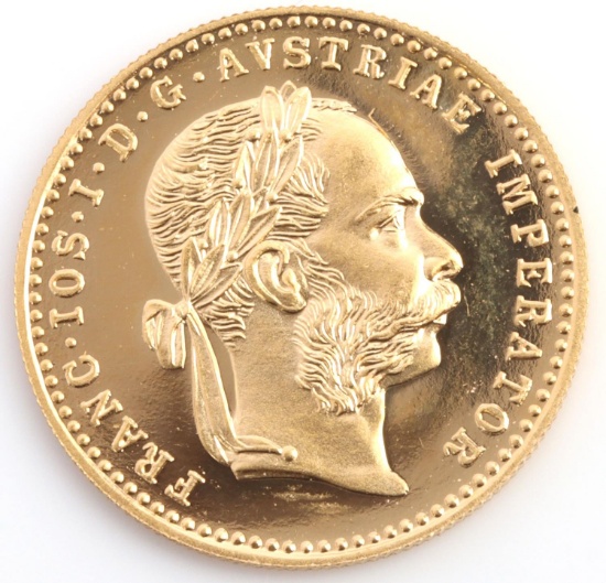 1915 AUSTRIA 1 DUCAT GOLD RESTRIKE PROOF COIN