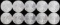 LOT OF 10 AMERICAN EAGLE 1 OZ SILVER DOLLAR COINS