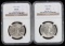 1942 S & 1946 S 50C WALKING LIBERTY NGC MS 64 HALF