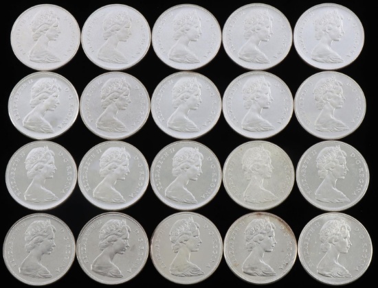 20 1965 1966 CANADA SILVER DOLLAR COIN LOT UNC