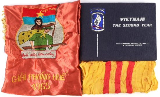 VIETNAM LOT AIRBORNE 2ND YEAR NVC CAPTURED FLAG