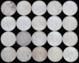 20 MIX DATE SILVER PEACE DOLLAR COIN LOT