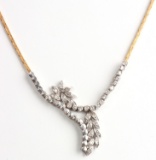 18KT GOLD AND DIAMOND NECKLACE TCW 1CT