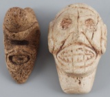 TAINO BONE ZEMI AND ANCESTRAL FETISH FACE