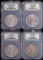 4 MORGAN SILVER DOLLAR COINS NCS VF & UNC DETAILS