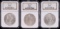 3 1883 0 NGC MS 62 MS 61 MORGAN DOLLAR COIN LOT
