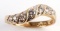 14KT GOLD DIAMOND WAVE BAND