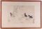 CHINESE WATERCOLOR WITH TEXTILE SILK BORDER
