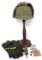 8 WWII US GI ARMY FIELD GEAR & COLD WEATHER CAP