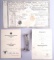 4 WWII GERMAN AWARD DOCUMENTS & POLICE BAYONET