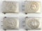 WWII GERMAN THIRD REICH SS BELT BUCKLE LOT OF 4