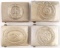 WWII GERMAN THIRD REICH BELT BUCKLE LOT OF 4 DDR
