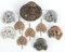 10 WWII GERMAN REICH TOTENKOPF SKULL INSIGNIA LOT