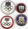 WWII GERMAN 1936 OLYMPIC GAMES BADGES LOT OF 4