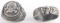 2 WWII GERMAN WAFFEN SS TOTENKOPF HIMMLER RINGS