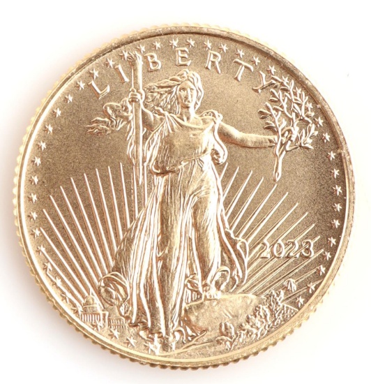 1/10TH OZ GOLD AMERICAN EAGLE BU COIN 2023