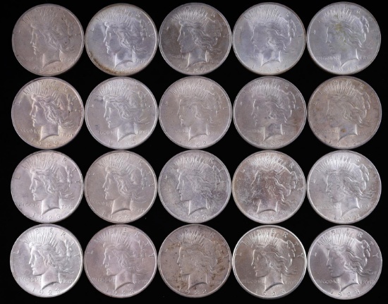20 UNCIRCULATED MIX DATE SILVER DOLLAR COIN LOT