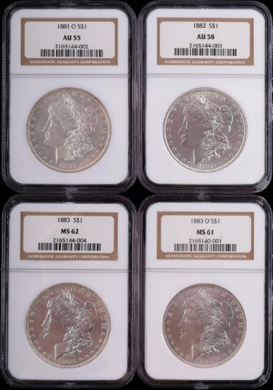 NGC ENCAPSULATED MORGAN SILVER DOLLAR COIN LOT