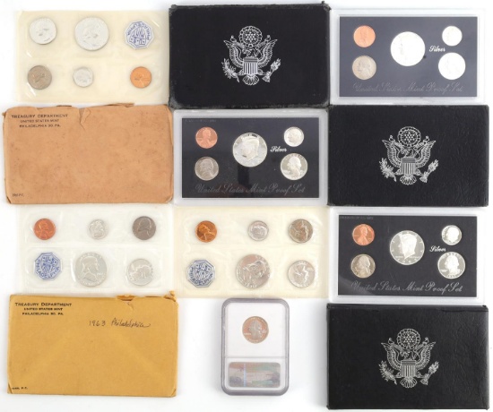 SILVER PROOF SET LOT 1961 1963 1992 1995 PF 69 .25