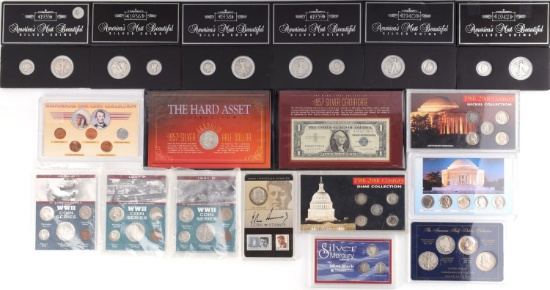 $10 FACE SILVER COINS & U.S. COIN SETS SILVER CERT