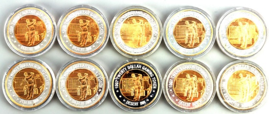 10 999 FINE SILVER DESERT INN TWENTY DOLLAR TOKENS