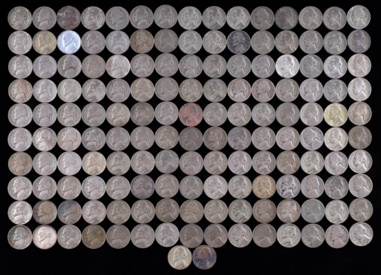150 SILVER WAR NICKEL COIN LOT