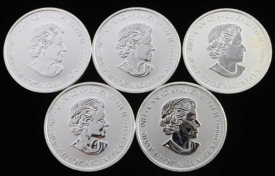 LOT OF 5 2014 CANADA DEVILS BRIGADE 2 DOLLARS