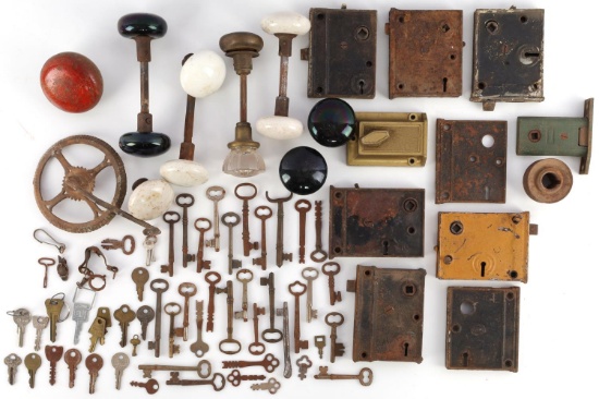 ANTIQUE KEYS LOCKS & DOORKNOBS