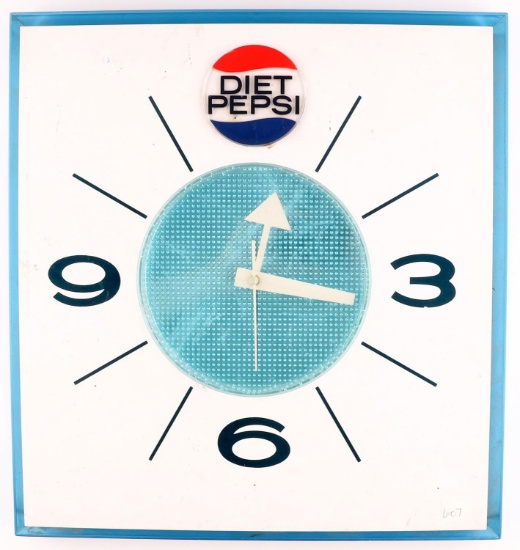 1968 DATED DIET PEPSI CLOCK SIGN