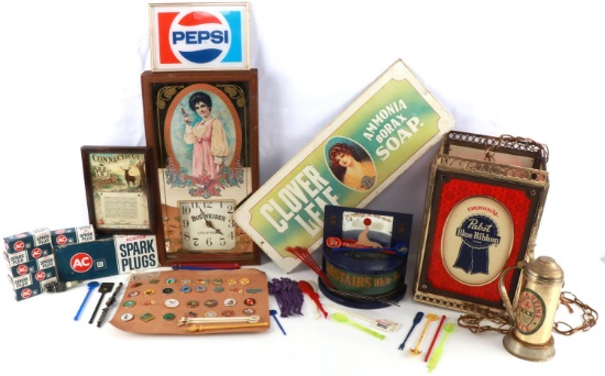 ADVERTISING LOT PABST CARSTAIRS PEPSI LIFE INS.