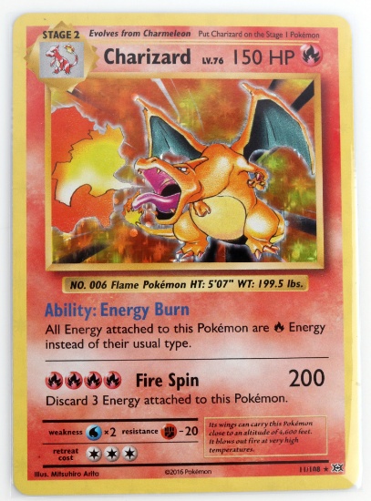 2016 CHARIZARD 11/108 HOLO POKEMON TRADING CARD