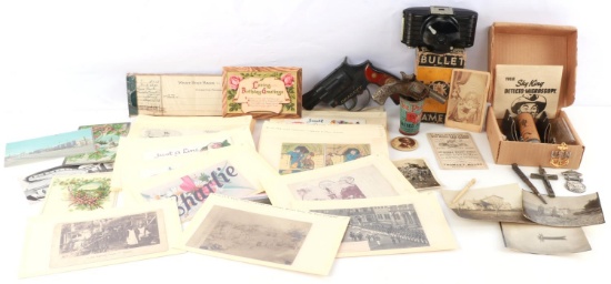 ANTIQUE MILITARY POSTCARDS TOYS PHOTOS & MORE