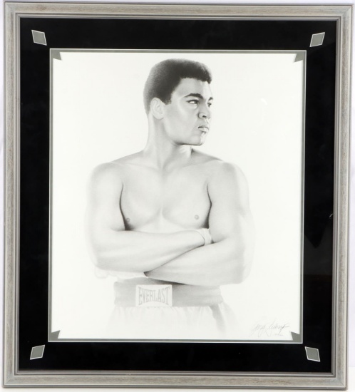 GARY SADERUP SIGNED MUHAMMAD ALI LITHOGRAPH