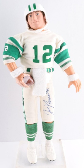 JOE NAMATH AUTOGRAPHED FOOTBALL JETS FIGURINE