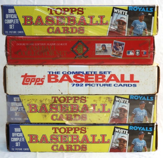 5 FULL BOXES OF TOPPS  BASBALL CARDS