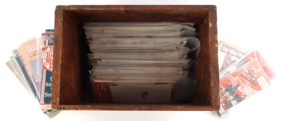 WOOD PETERS AMMO BOX W 1940'S 50'S TRAIN EPHEMERA