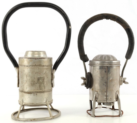 2 VINTAGE ADLAKE & CONGER RAILROAD HAND LANTERNS