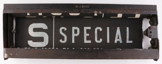 VINTAGE NEW YORK CITY TRANSIT BUS STOP SIGN